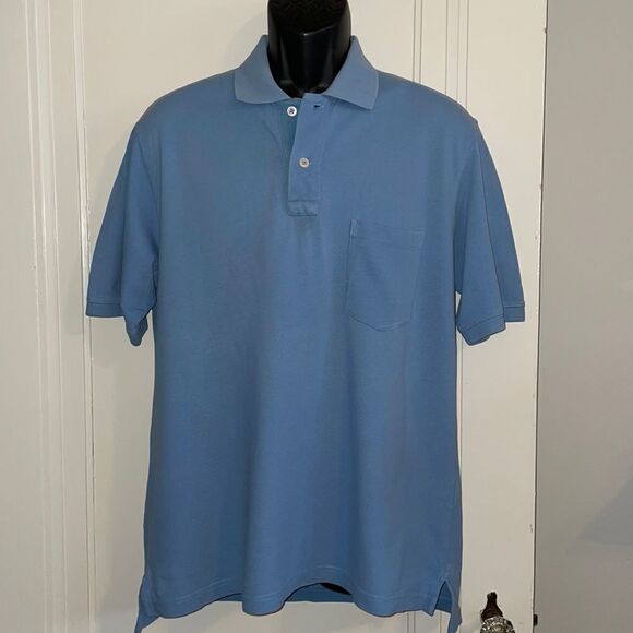 Eddie Bauer light blue polo shirt - Picture 1 of 8